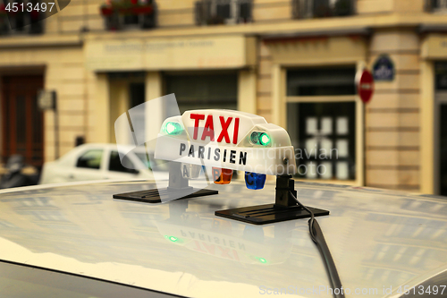 Image of Sign of Parisian taxi 