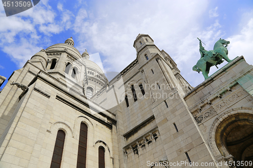 Image of Angle view of Basilica Sacre Coeur, Paris, France