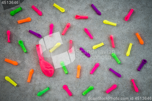 Image of Colorful balloons on concrete background