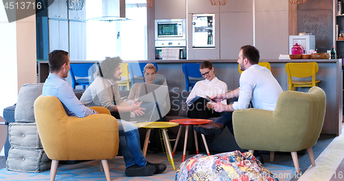 Image of Startup Business Team At A Meeting at modern office building