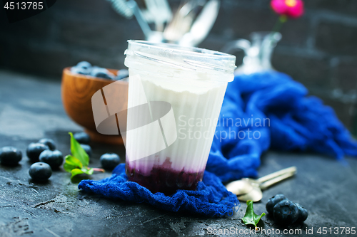 Image of yogurt with blueberry