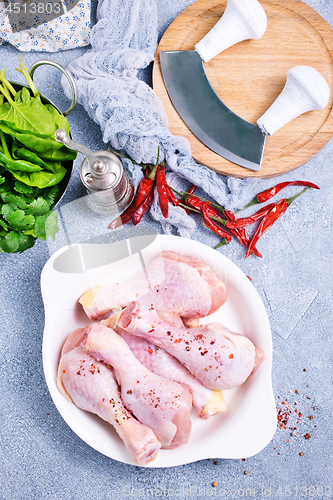 Image of chicken legs with spinach