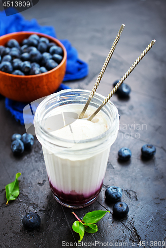 Image of yogurt with blueberry