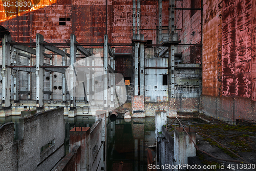 Image of Part of an Unfinished Nuclear Reactor in Chernobyl