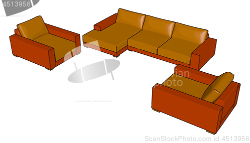 Image of A piece of furniture for sitting with comfort vector or color il