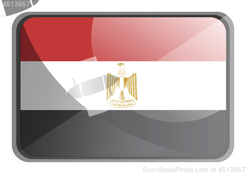 Image of Vector illustration of Egypt flag on white background.