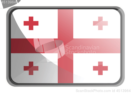 Image of Vector illustration of Georgia flag on white background.