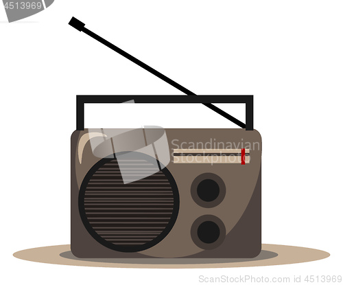 Image of Clipart of FM radio audio player vector or color illustration