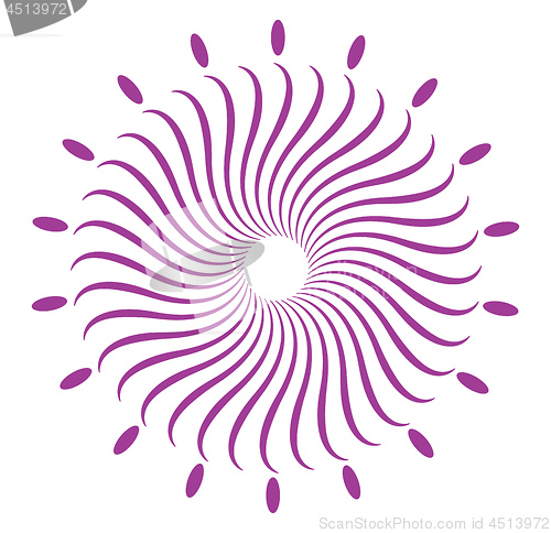 Image of Optical illusion design with pink ink vector or color illustrati