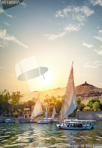 Image of River Nile and boats