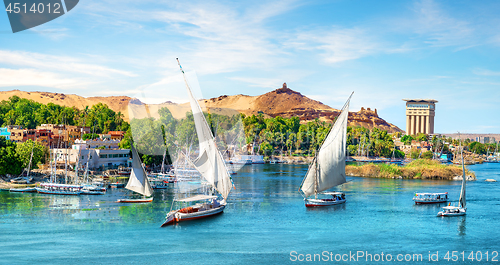 Image of Boats at sunset 