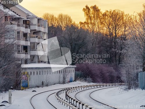 Image of Light railway track in Oslo, Norway