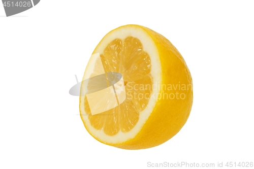 Image of Lemon half on white