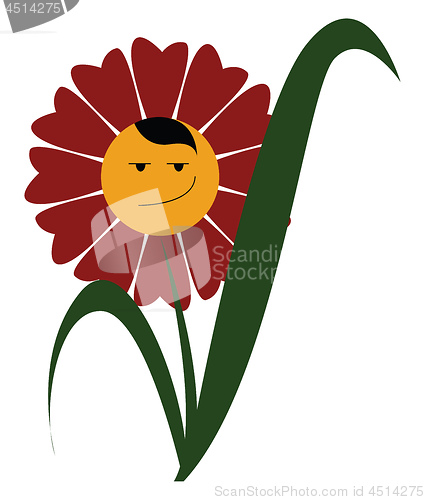 Image of Flowers vector color illustration.