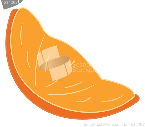 Image of An orange slice vector or color illustration