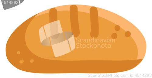 Image of Simple breadloaf vector illustration on white background.