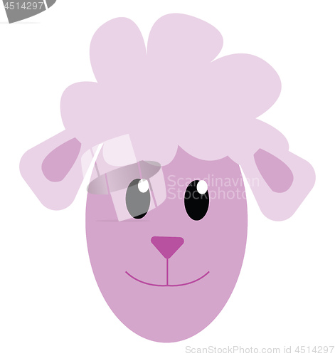 Image of Face of cute baby goat vector or color illustration