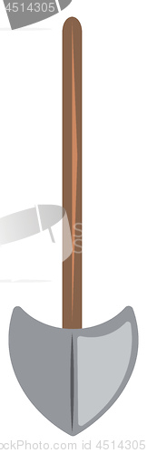 Image of A shovel hand-held tool used for digging the ground vector color