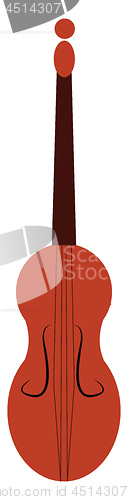 Image of Violin a string musical instrument vector or color illustration
