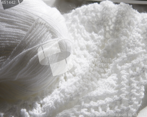 Image of white knitting 