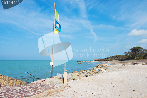 Image of Beautiful azure sea and the rocky beach