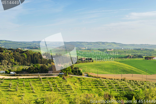 Image of Beautiful spring landscape in Tuscany