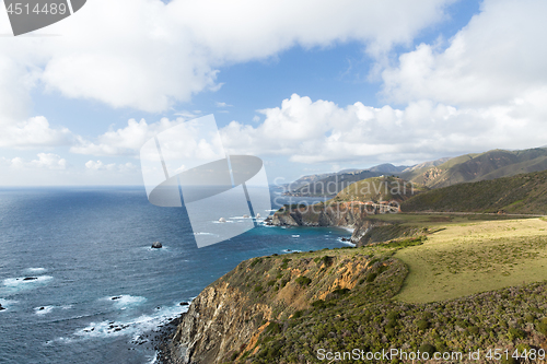 Image of beautiful view of big sur coast in california