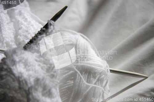 Image of white knitting 