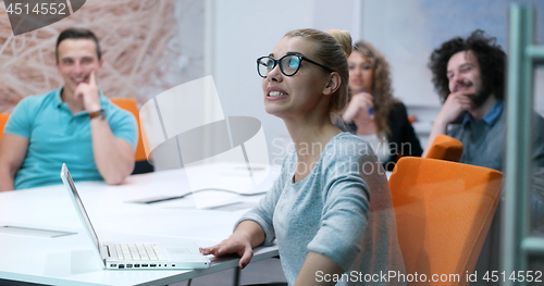 Image of Startup Business Team At A Meeting at modern office building