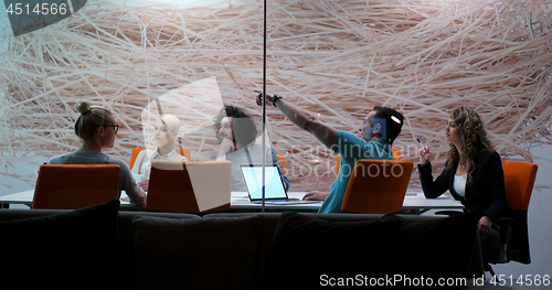 Image of Startup Business Team At A Meeting at modern office building