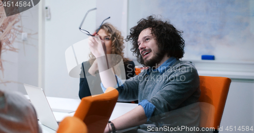 Image of Startup Business Team At A Meeting at modern office building