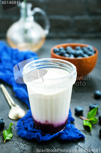 Image of yogurt with blueberry