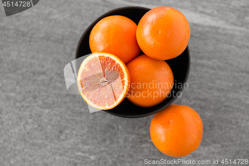 Image of close up of fresh juicy blood oranges