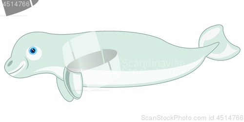 Image of Whale white whale on white background is insulated