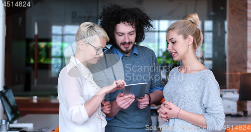 Image of Startup Business Team At A Meeting at modern office building