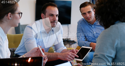 Image of Startup Business Team At A Meeting at modern office building