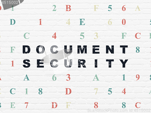 Image of Security concept: Document Security on wall background