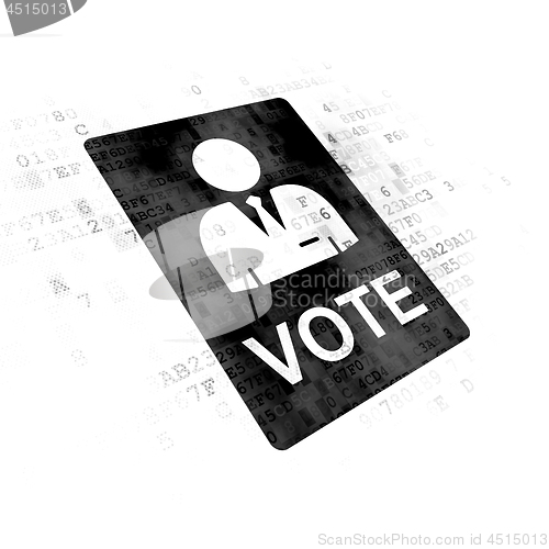 Image of Political concept: Ballot on Digital background