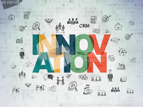Image of Business concept: Innovation on Digital Data Paper background