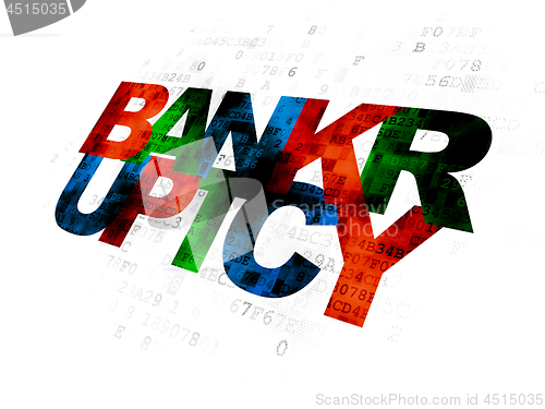 Image of Finance concept: Bankruptcy on Digital background
