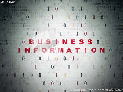 Image of Business concept: Business Information on Digital Data Paper background