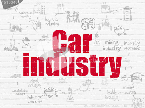 Image of Industry concept: Car Industry on wall background