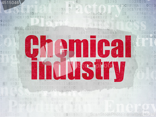 Image of Manufacuring concept: Chemical Industry on Digital Data Paper background
