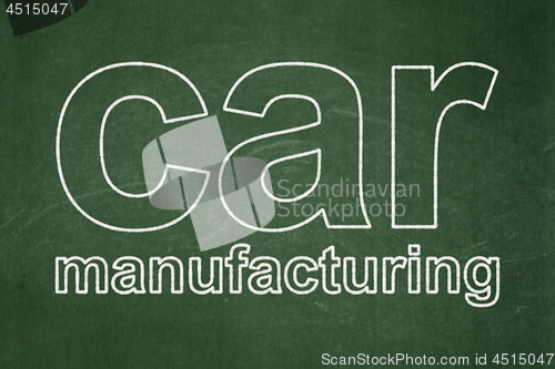 Image of Industry concept: Car Manufacturing on chalkboard background