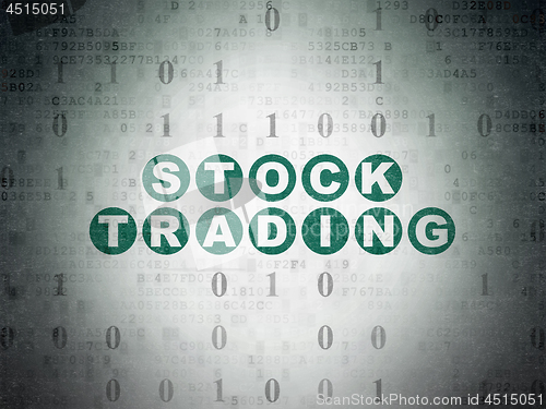 Image of Business concept: Stock Trading on Digital Data Paper background