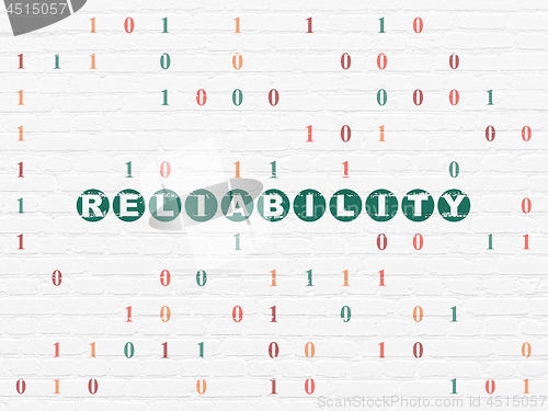 Image of Finance concept: Reliability on wall background