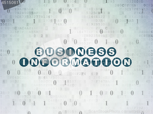Image of Finance concept: Business Information on Digital Data Paper background