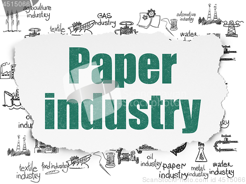 Image of Industry concept: Paper Industry on Torn Paper background