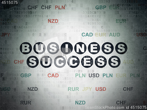 Image of Finance concept: Business Success on Digital Data Paper background