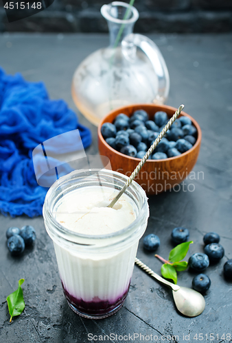 Image of yogurt with blueberry